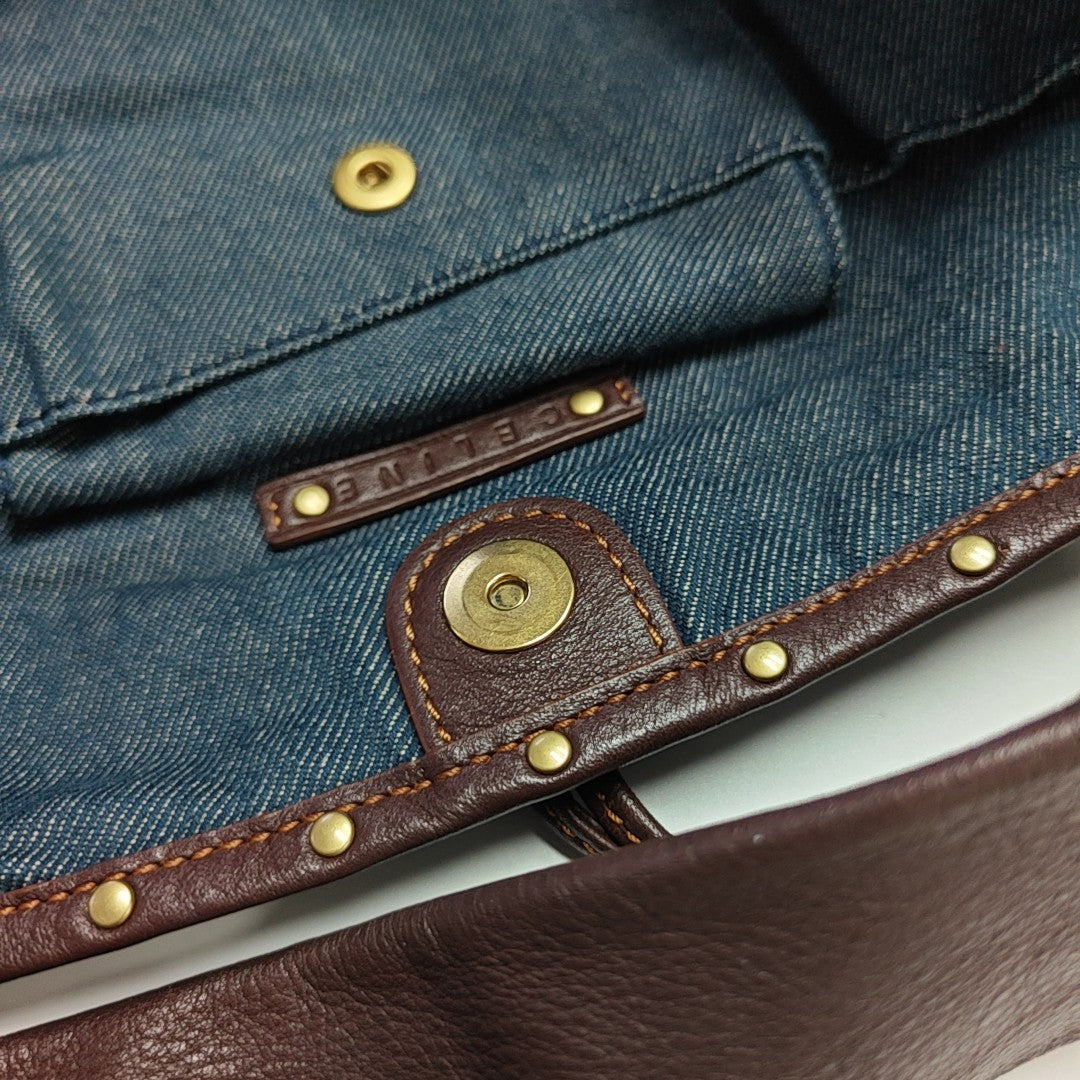 Canvas Top Handle Bag Blue