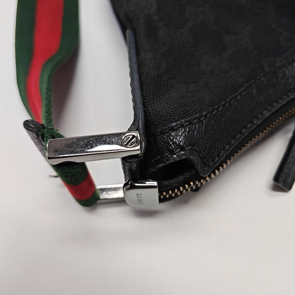 Monogram Canvas Shoulder Bag Black