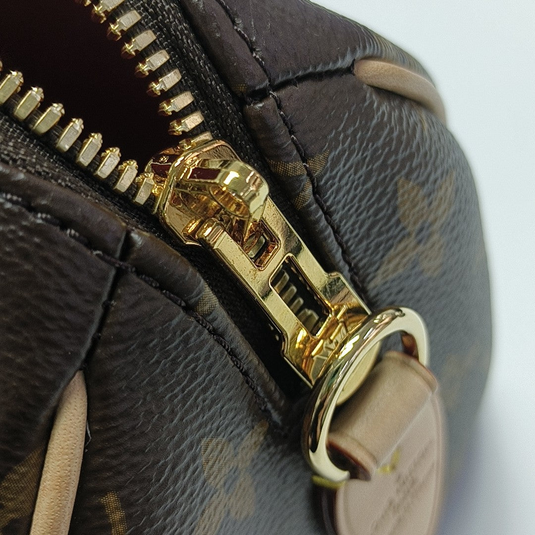 SPEEDY 20 Monogram Coated Canvas Brown