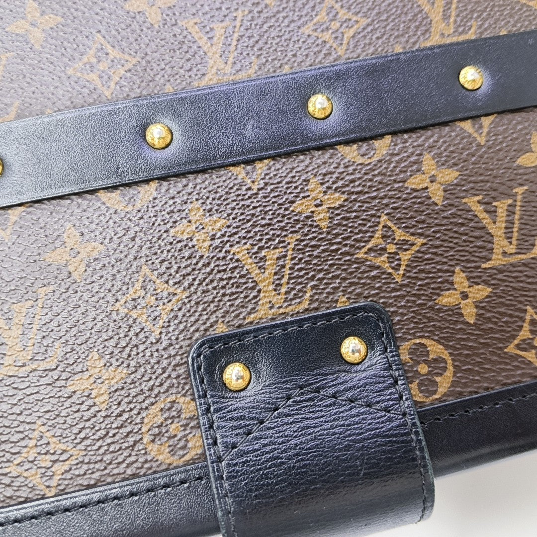 PETITE MALLE Monogram Coated Canvas Brown