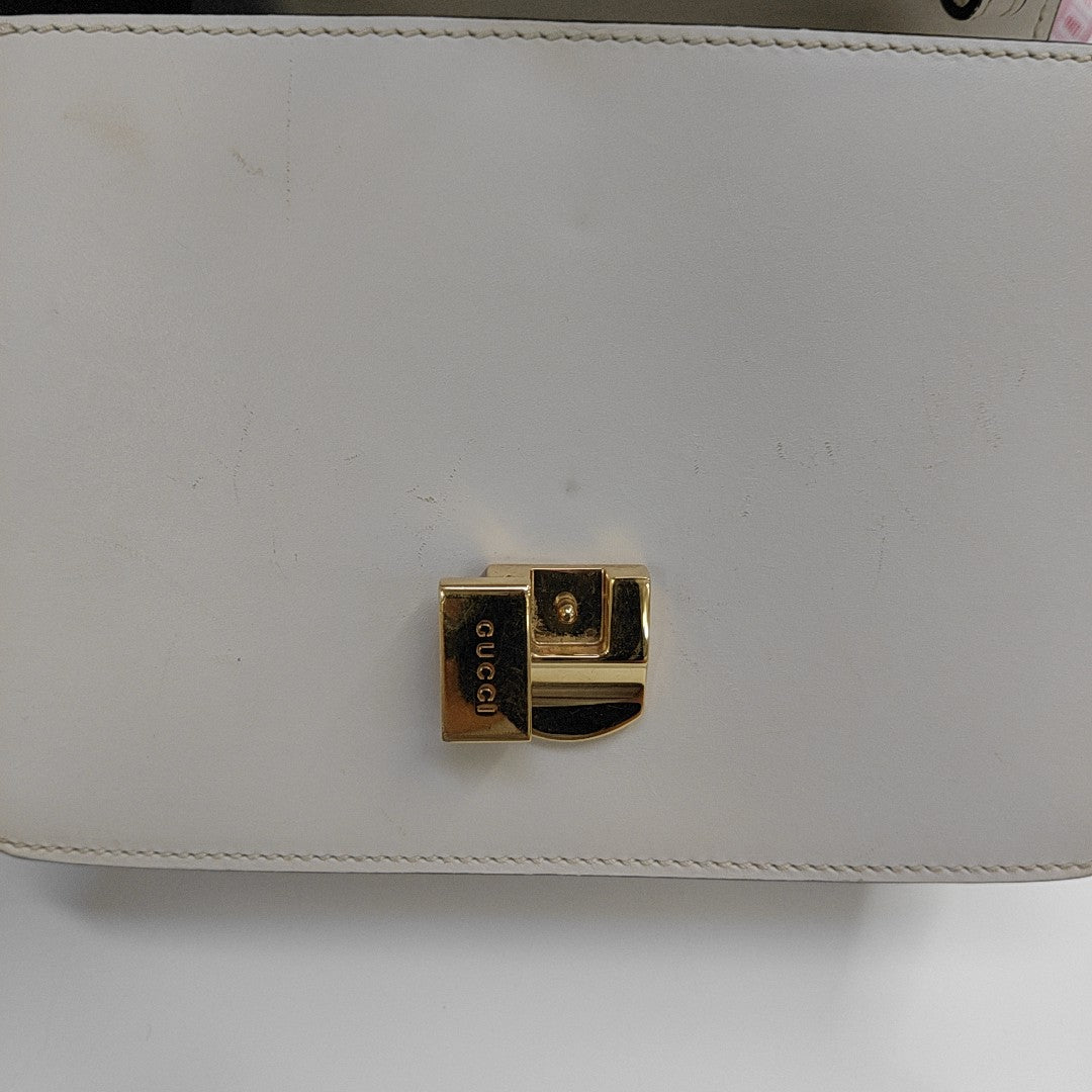 Sylvie Mini Calfskin White