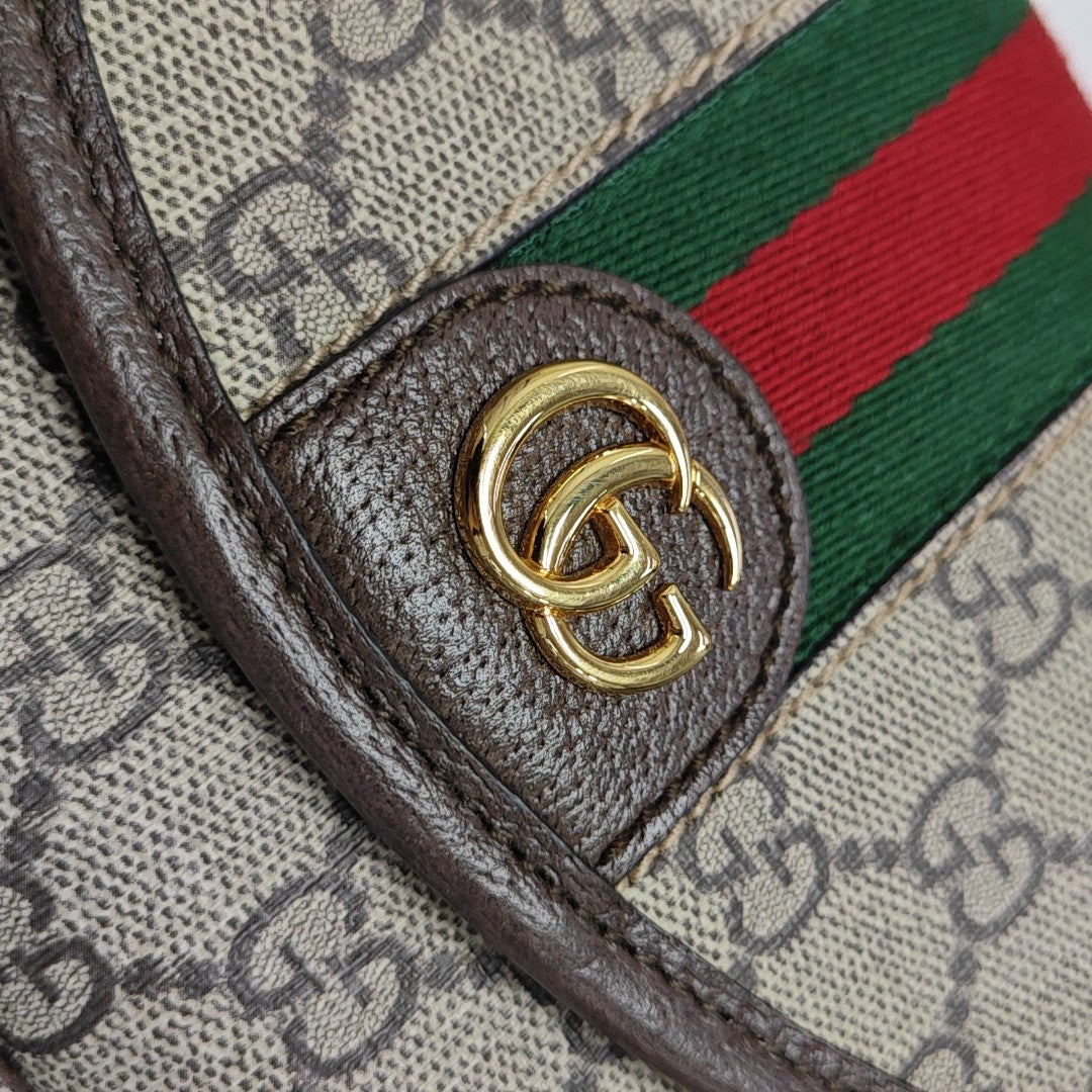 Monogram Coated Canvas Shoulder Bag Mini Beige