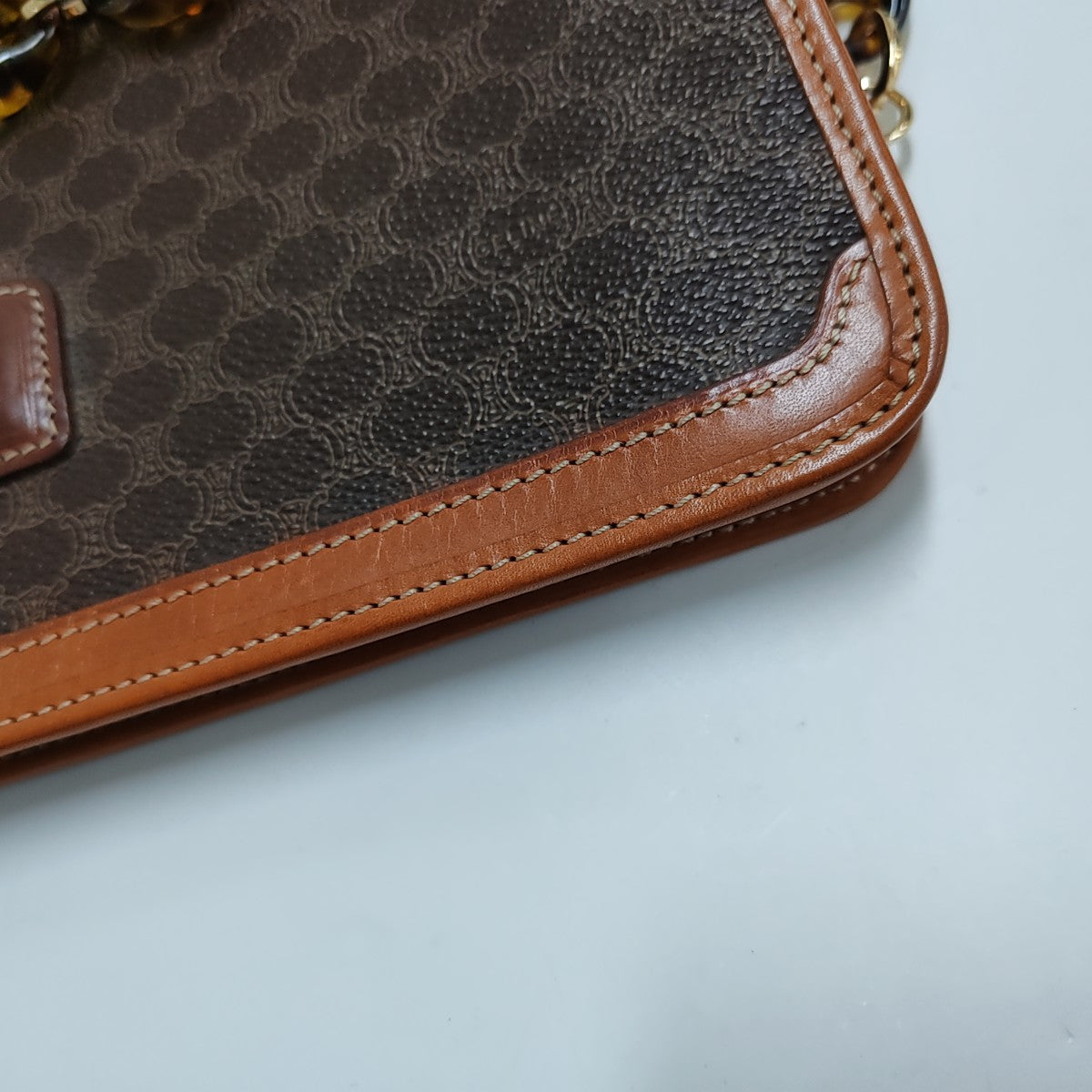 MACADAM CLUTCHE Coated Canvas Brown