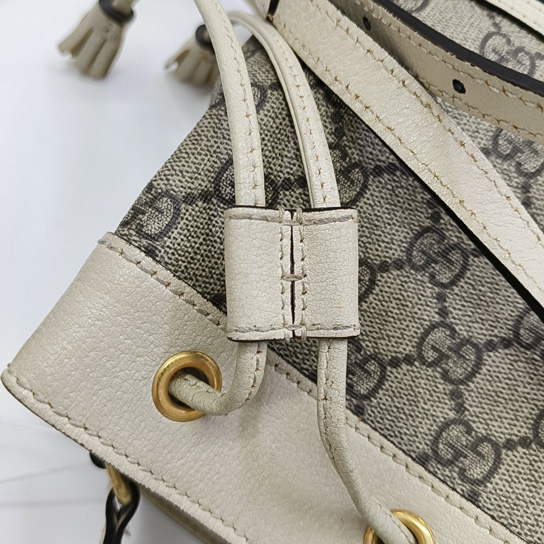 Ophidia Mini Monogram Coated Canvas Beige