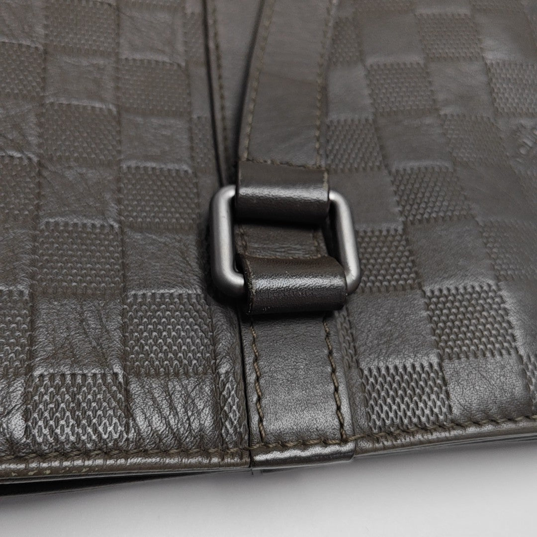 TADAO PM Damier Ebene Calfskin Brown
