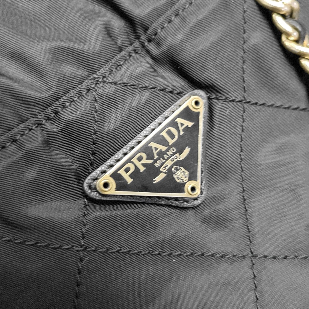 Nylon Shoulder Bag Black