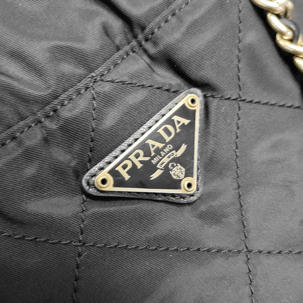 Nylon Shoulder Bag Black