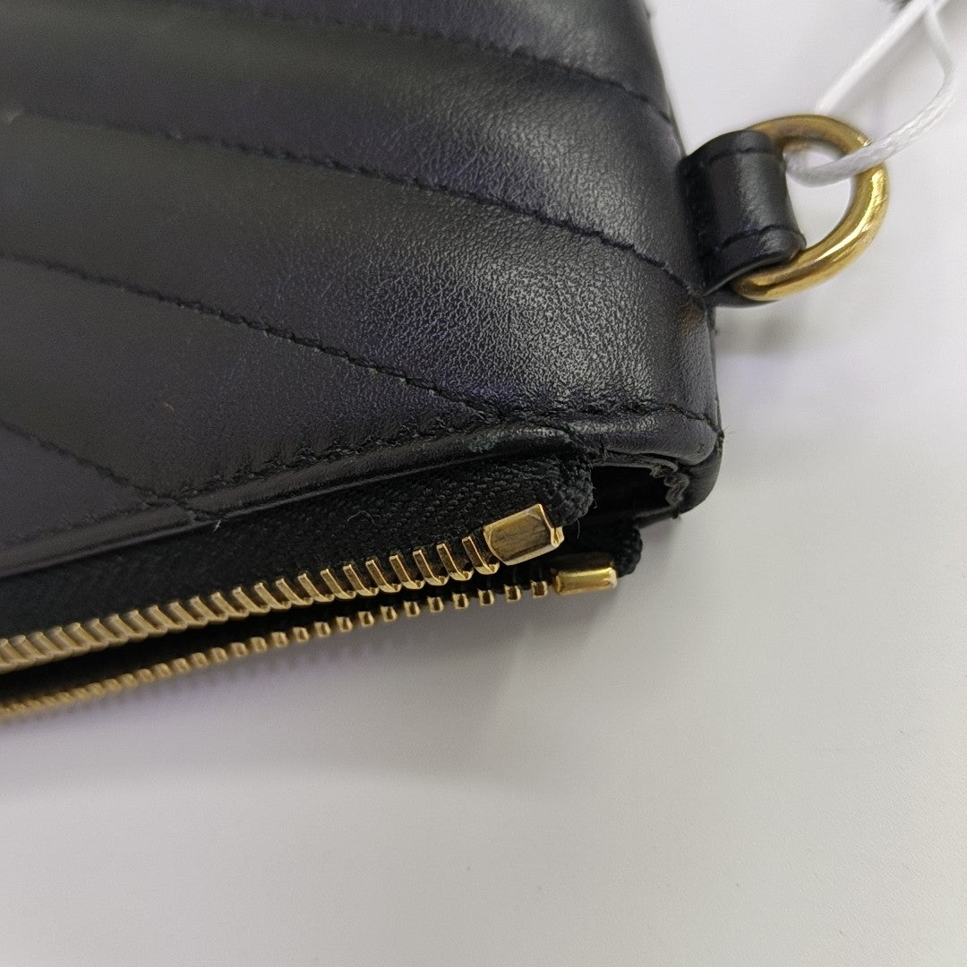 MONOGRAM Chevron Calfskin Black