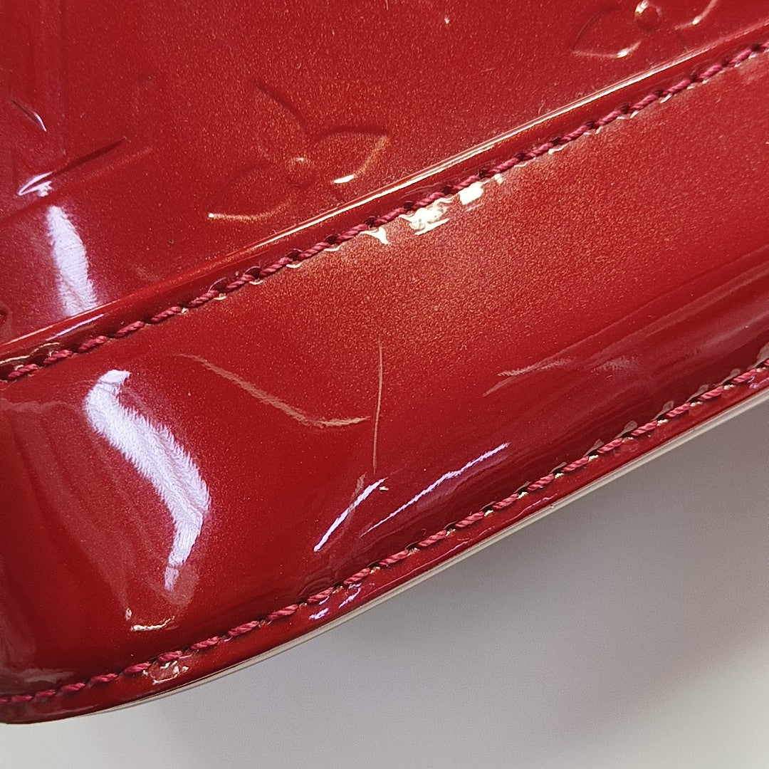ALMA GM Monogram Patent Leather Red