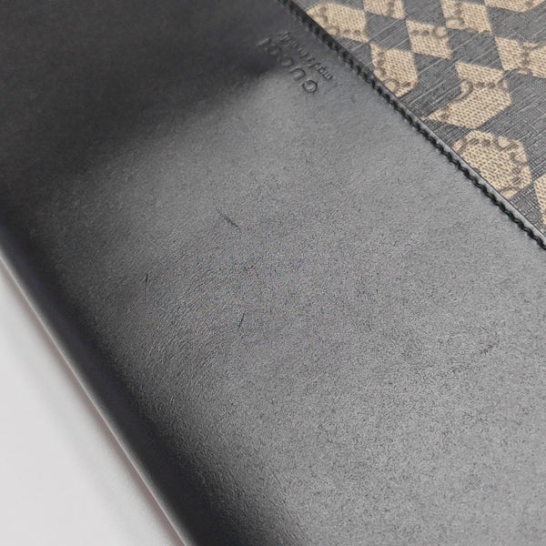 Monogram Coated Canvas Clutch Beige