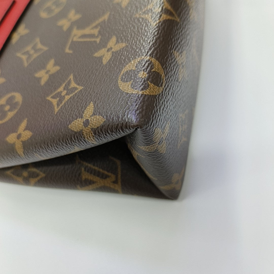 LOCKY BB Monogram Coated Canvas Red