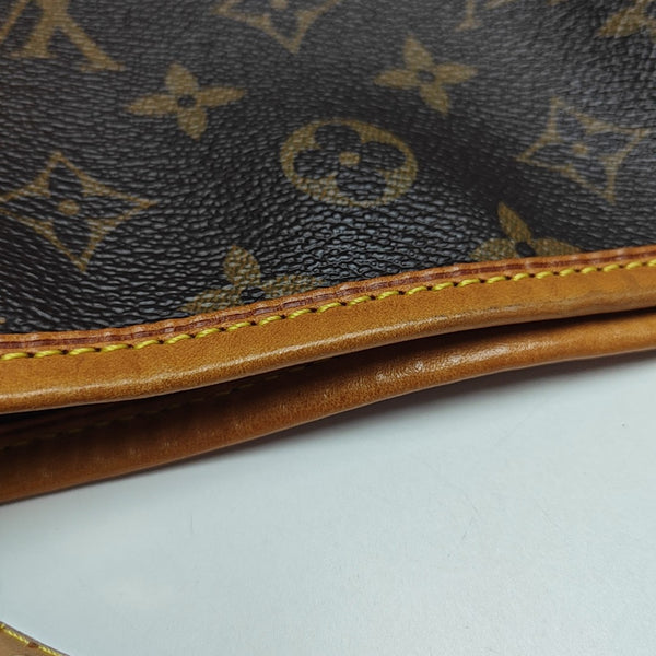 Monogram Coated Canvas Top Handle Bag Brown
