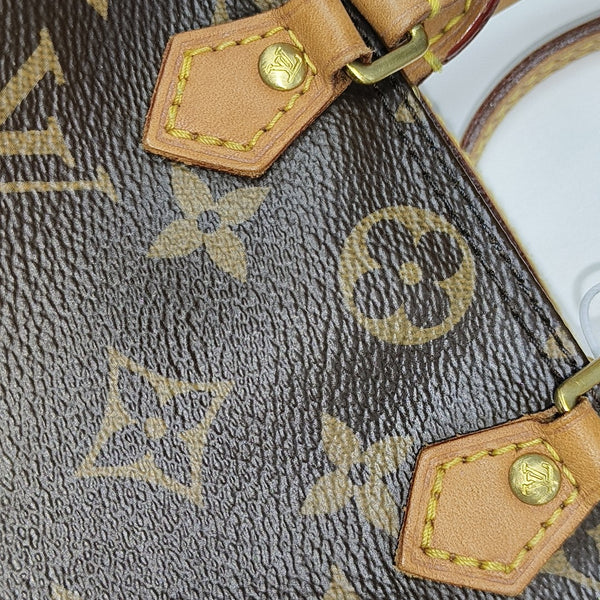 SPEEDY Nano Monogram Coated Canvas Brown