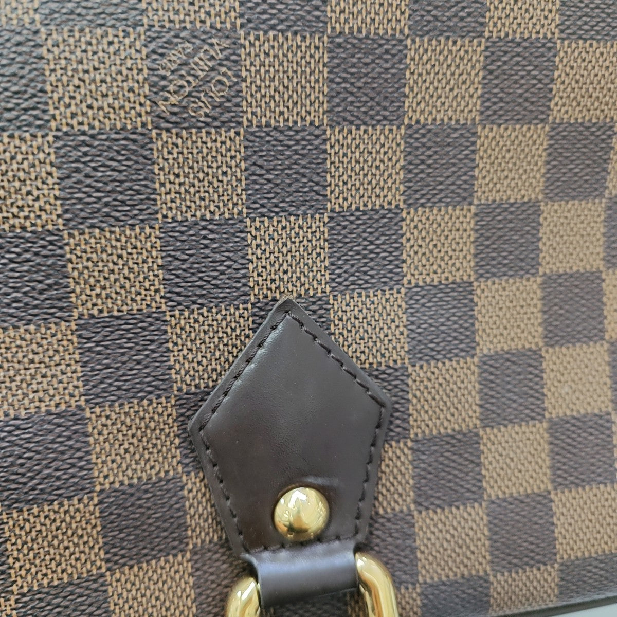 DUOMO Damier Ebene Coated Canvas Brown