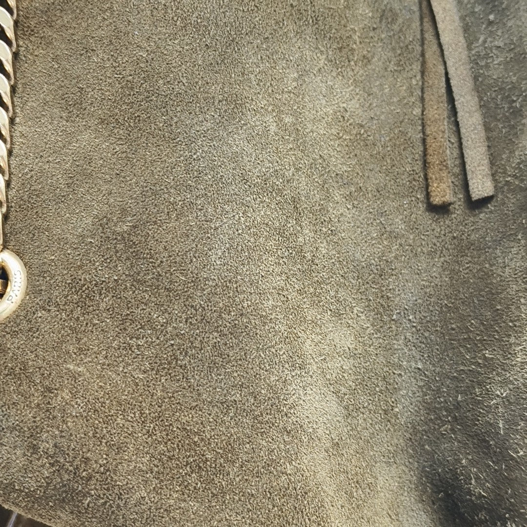 Suede Bucket Bag Brown