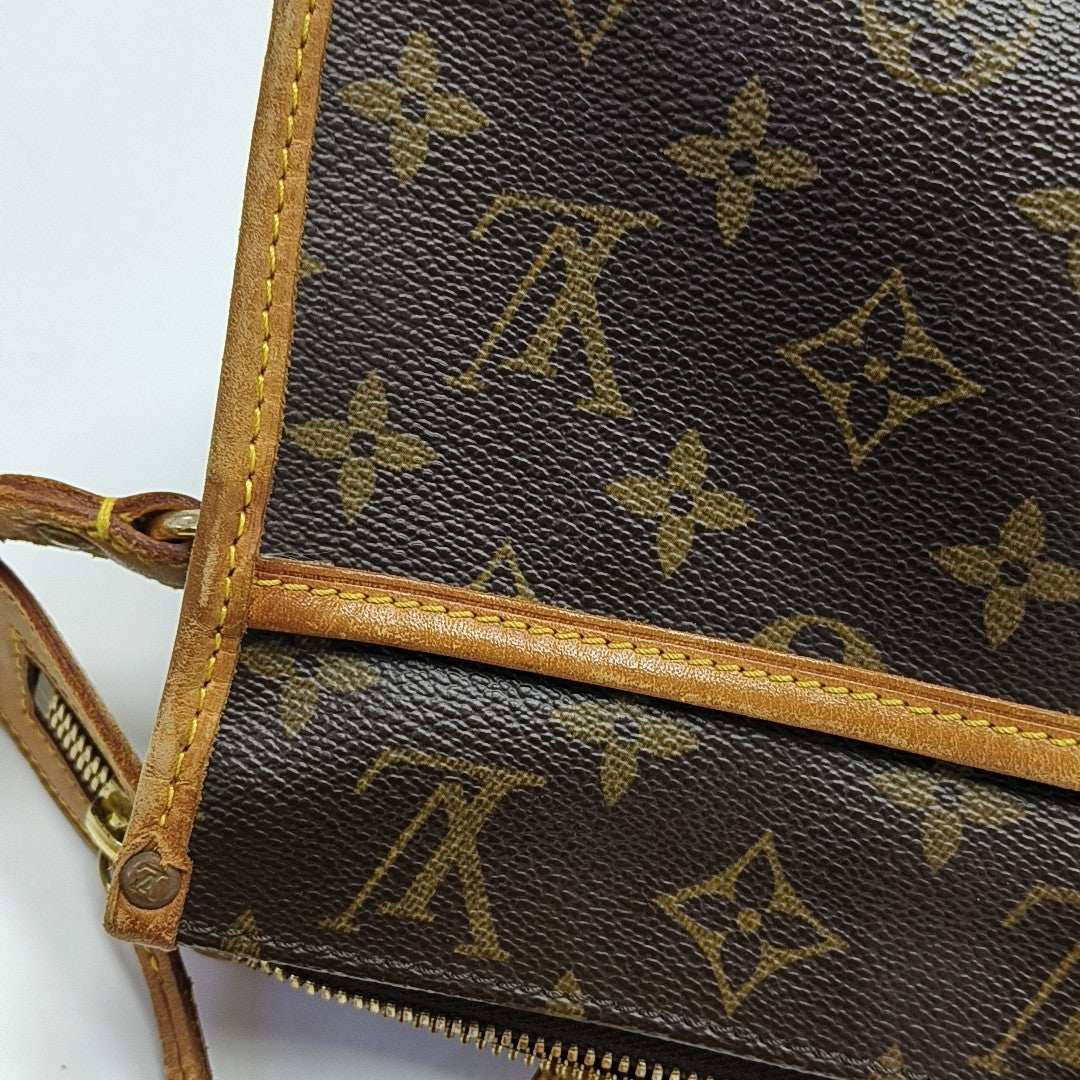 POPINCOURT Monogram Coated Canvas Brown