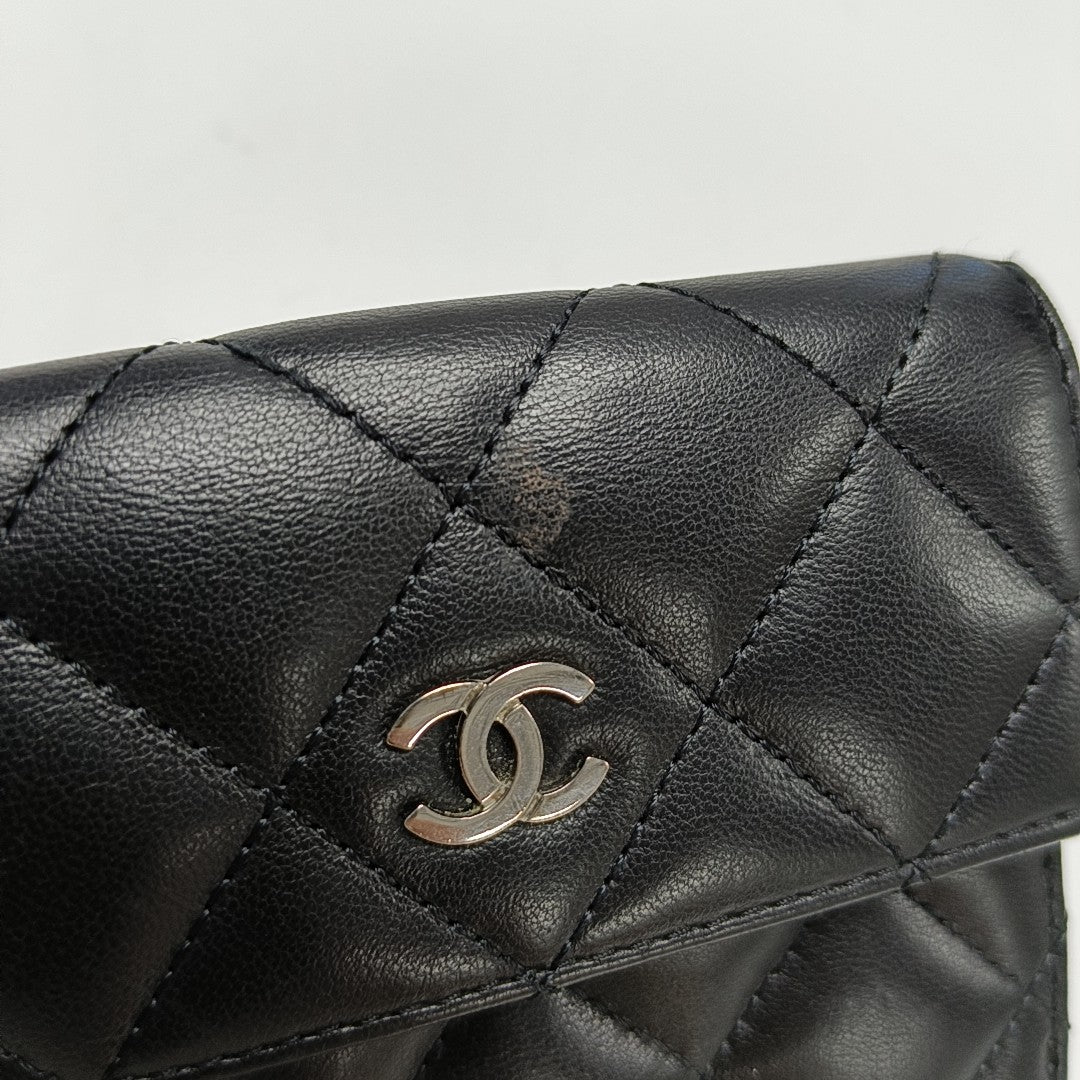 Quilted Lambskin Wallet Black