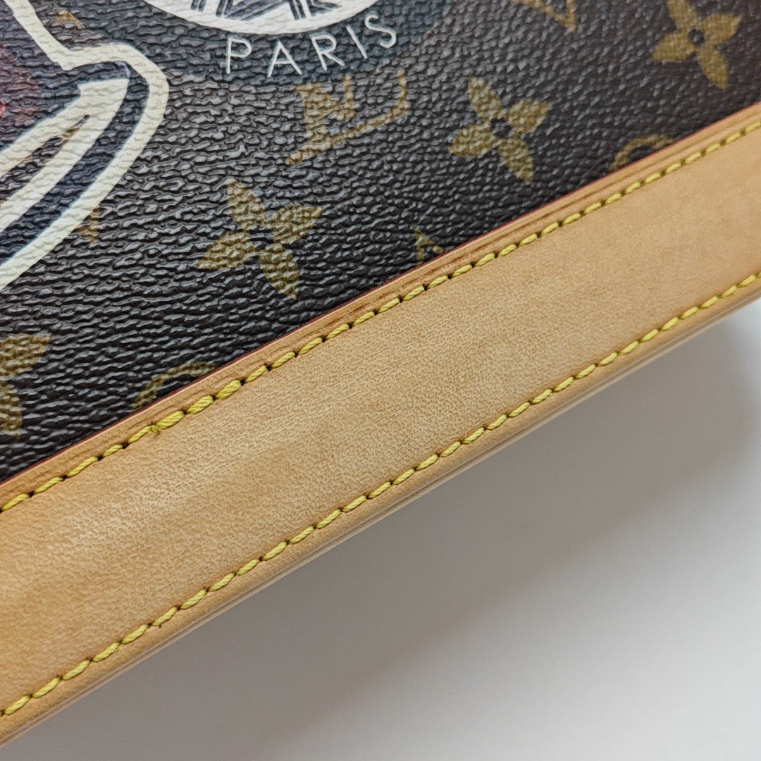 ALMA BB Monogram Coated Canvas Brown