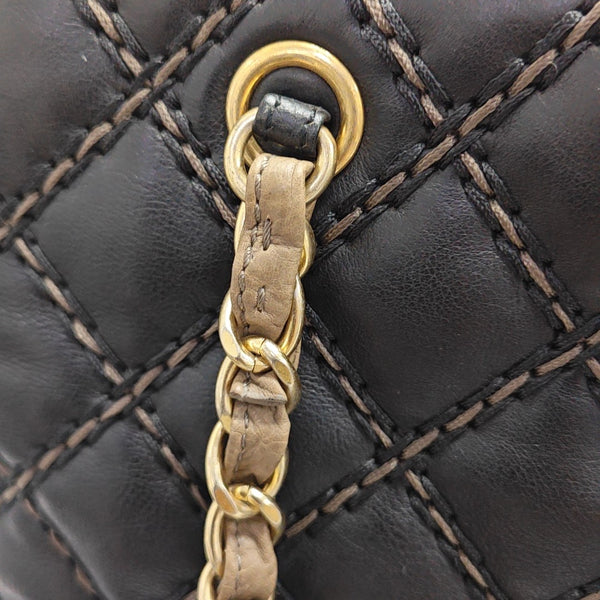 Quilted Calfskin Tote Bag Black