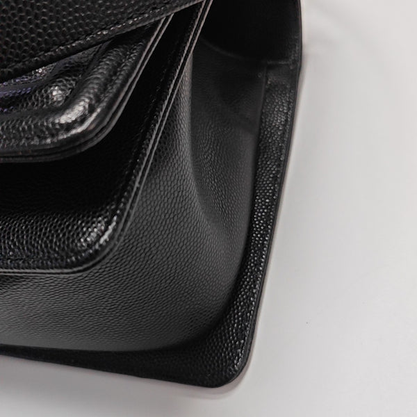 BOY CHANEL Medium Quilted Grained Calfskin Black