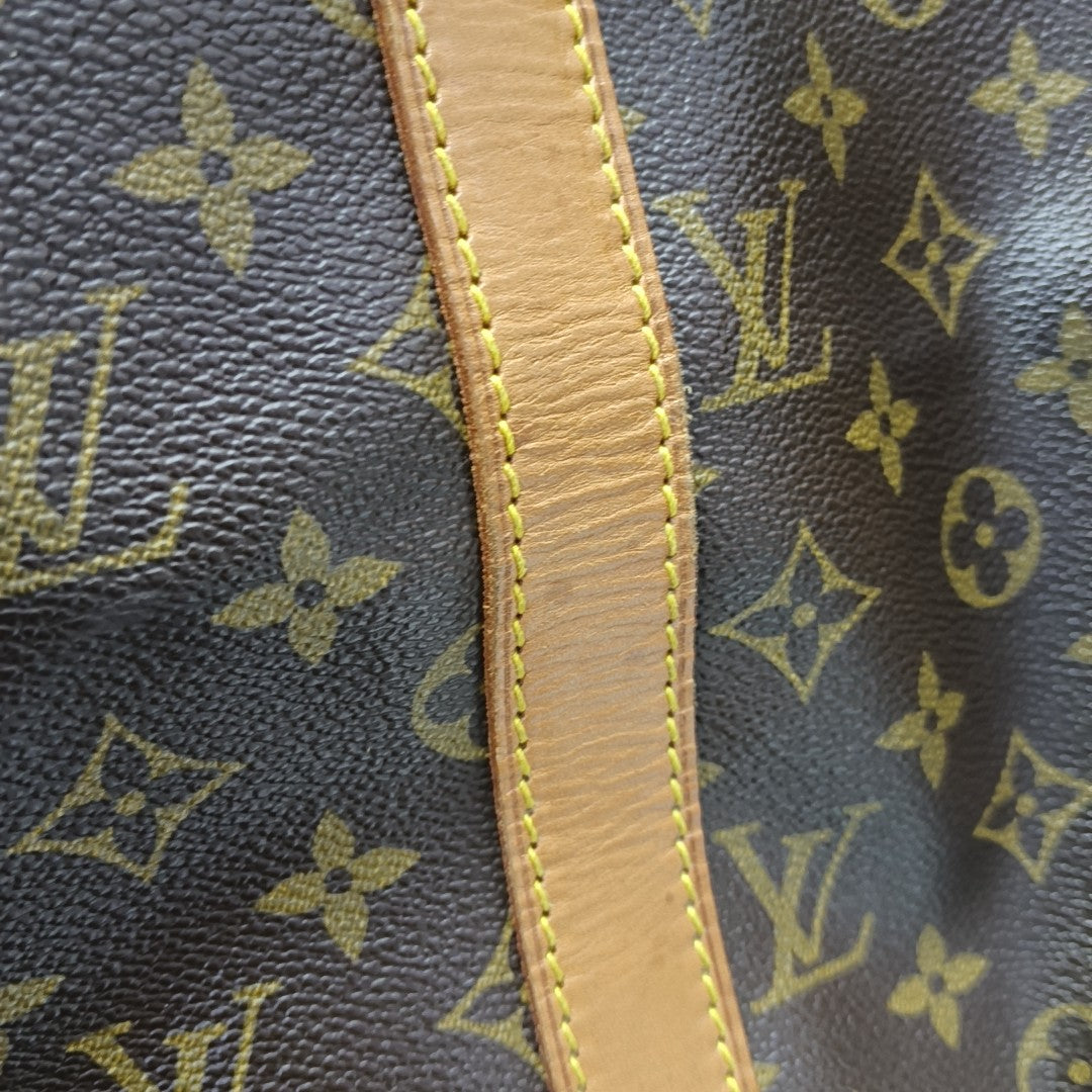 KEEPALL 50 Monogram Coated Canvas Brown