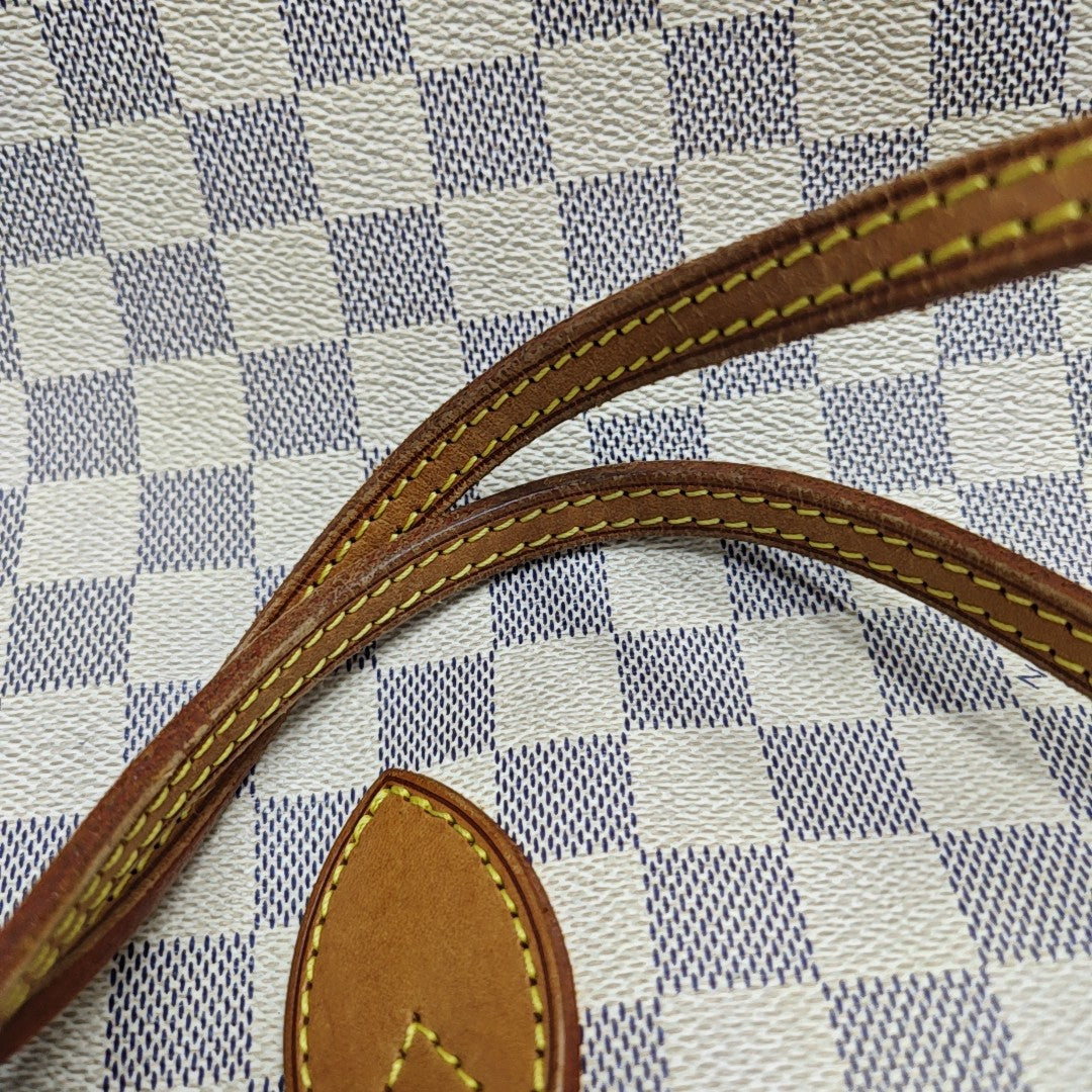 NEVERFULL MM Damier Azur Coated Canvas White