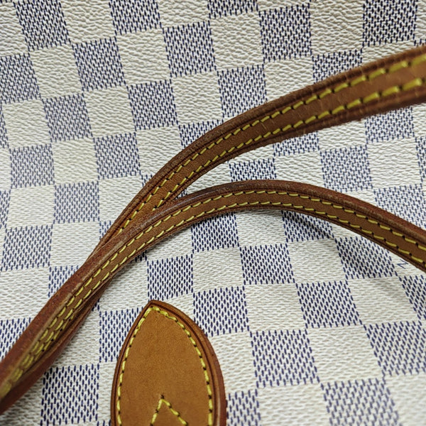 NEVERFULL MM Damier Azur Coated Canvas White