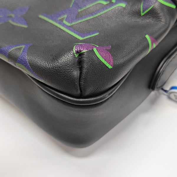 Monogram Calfskin Shoulder Bag PM Black