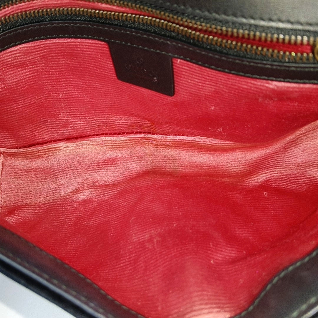 GG Marmont Medium Quilted Velvet Black
