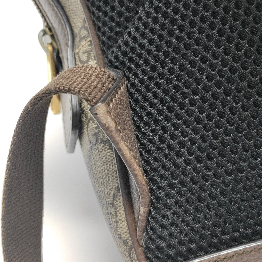 Ophidia Small Monogram Coated Canvas Beige