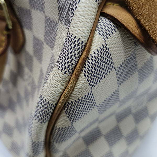 SPEEDY 30 Damier Azur Coated Canvas White