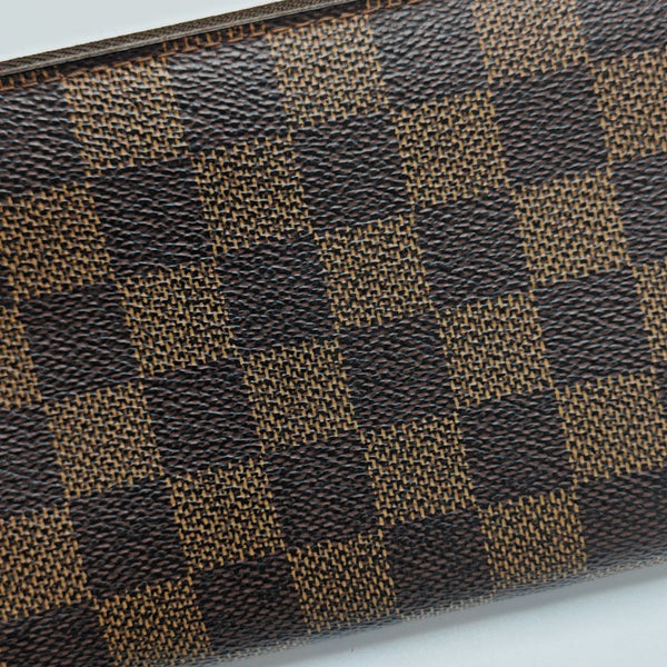 ZIPPY Damier Ebene Coated Canvas Brown Wallet