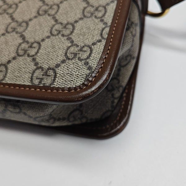 GG Supreme Mini Monogram Coated Canvas Beige
