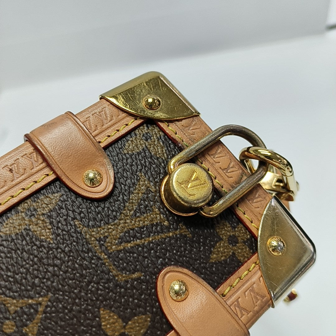 SIDE TRUNK MM Monogram Coated Canvas Brown