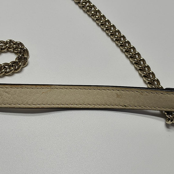 Interlocking G Large Calfskin Beige