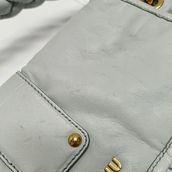 Miu Coffer Lambskin Blue