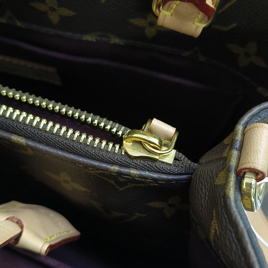 MONTAIGNE Monogram Coated Canvas Brown