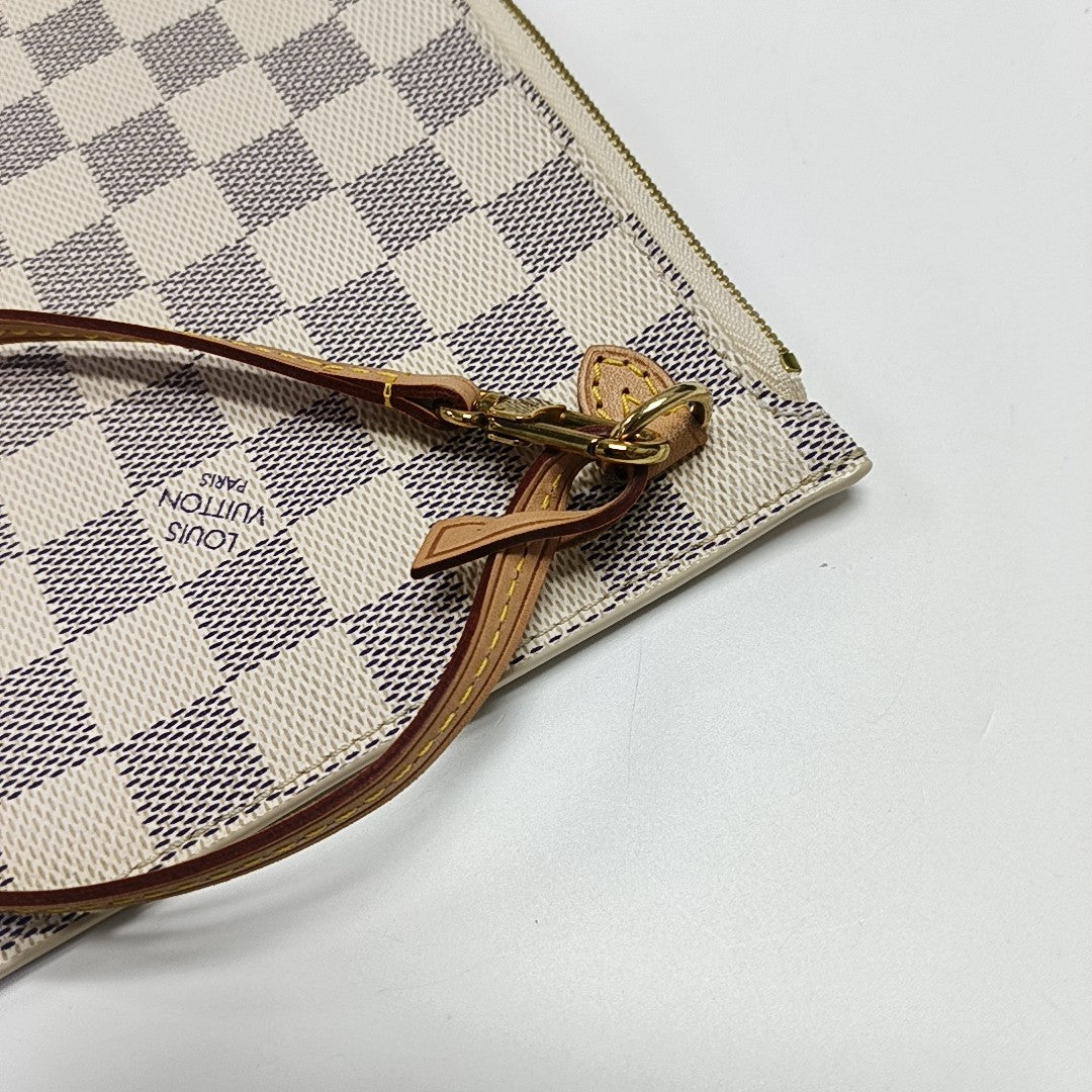 NEVERFULL MM Damier Azur Coated Canvas White