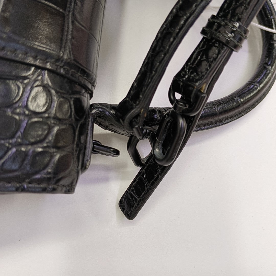 Hourglass S Calfskin Black