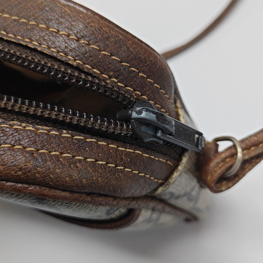 Monogram Coated Canvas Shoulder Bag Brown