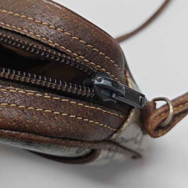 Monogram Coated Canvas Shoulder Bag Brown