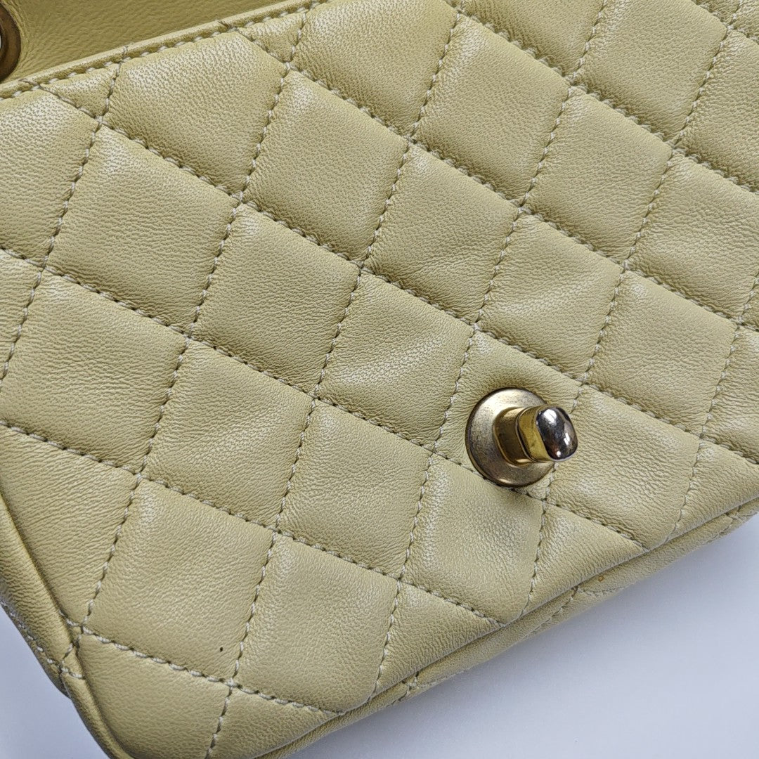CLASSIC FLAP Mini Quilted Lambskin Yellow