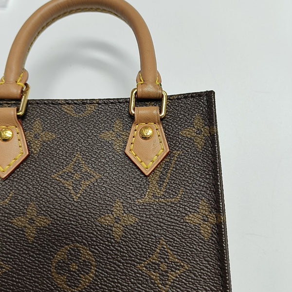 SAC PLAT Mini Monogram Coated Canvas Brown