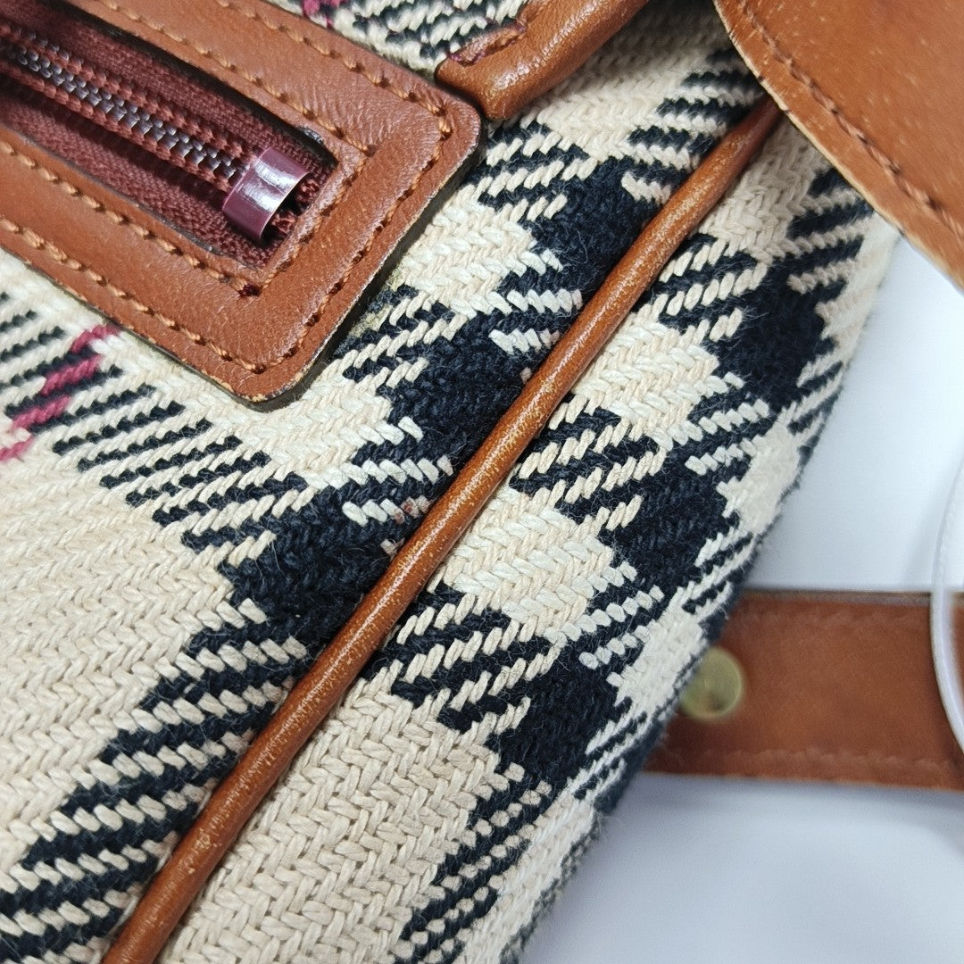 Fabric Shoulder Bag Beige