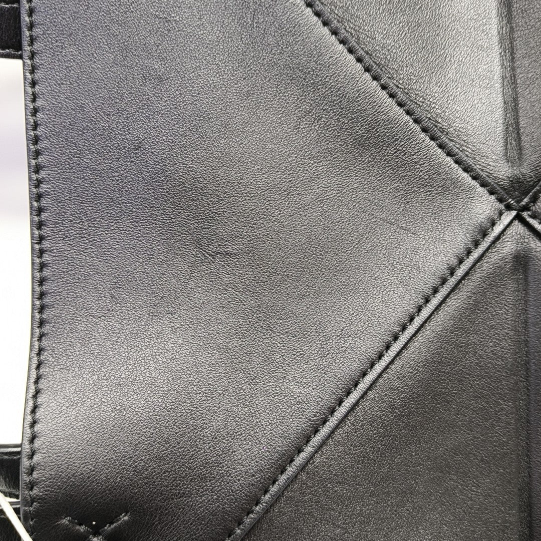 Puzzle Fold Mini Calfskin Black