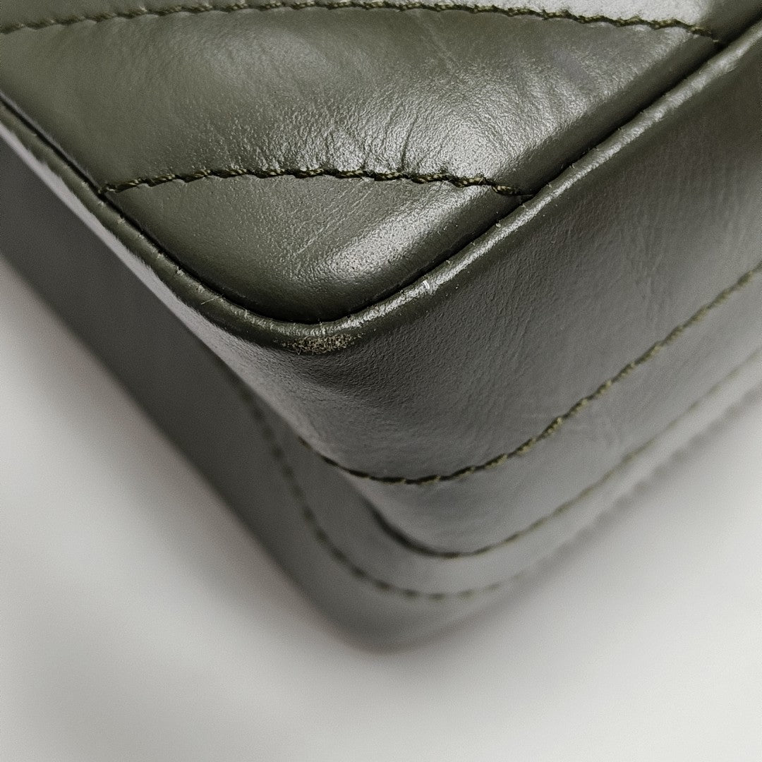 2.55 224 (mini) Chevron Calfskin Green