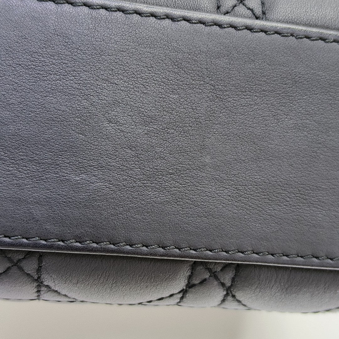 Lady Dior Mini Cannage Calfskin Black