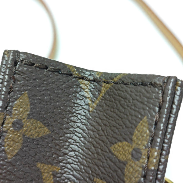 SAC PLAT Mini Monogram Coated Canvas Brown