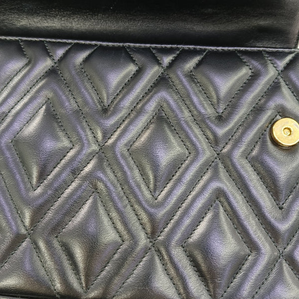 Quilted Calfskin Shoulder Bag Black