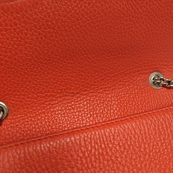 Interlocking G Small Calfskin Orange